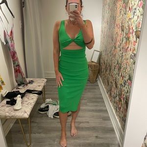 Cutout knit midi dress